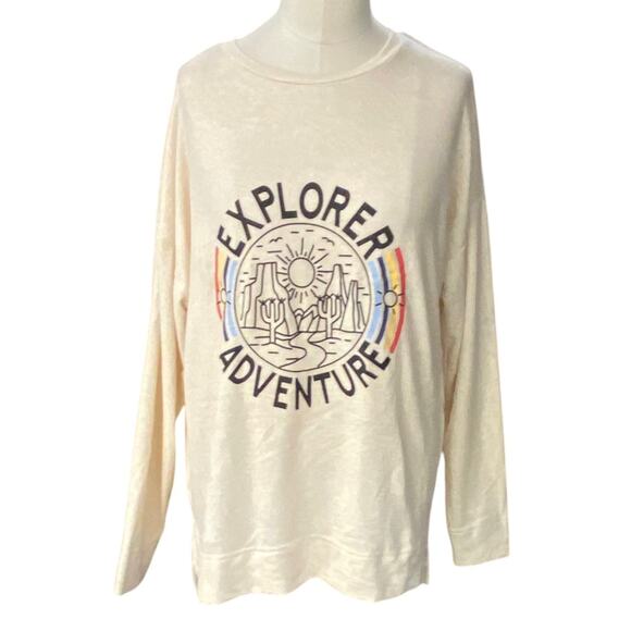 C&C California Cream Long Sleeve Tee “Explorer adventure”  Graphic Design NEW - Picture 1 of 6